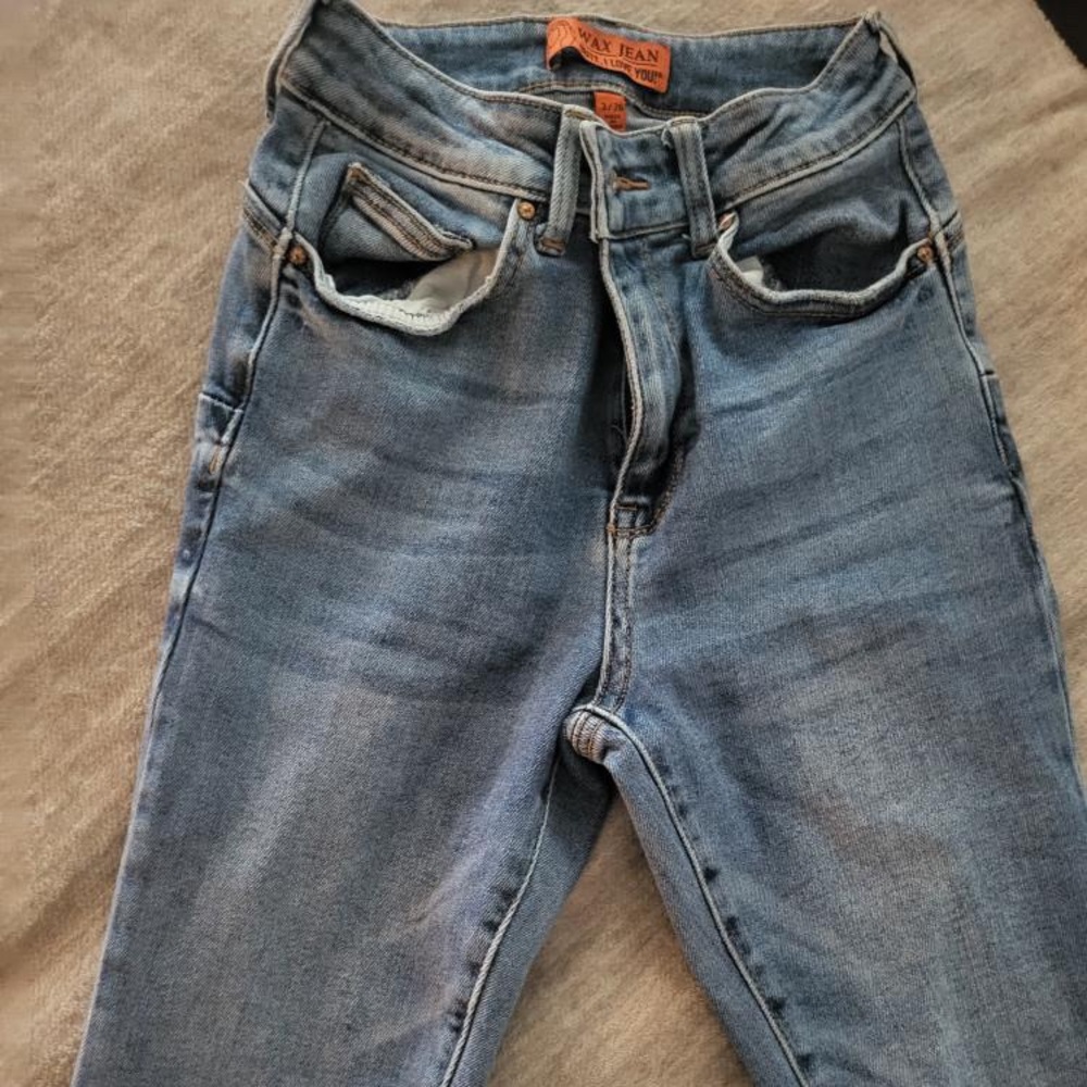 wax gene collection, pants, size, small medium/darkwash